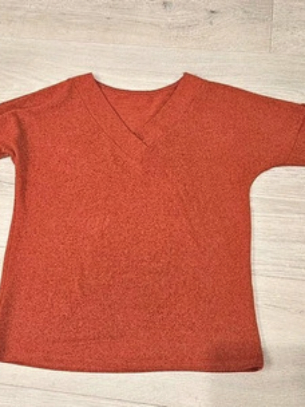 Long Sleeve Top in Orange Size Small